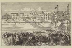 El matrimonio real en Italia, regata en el Arno, en Florencia de Sir John Charles Robinson
